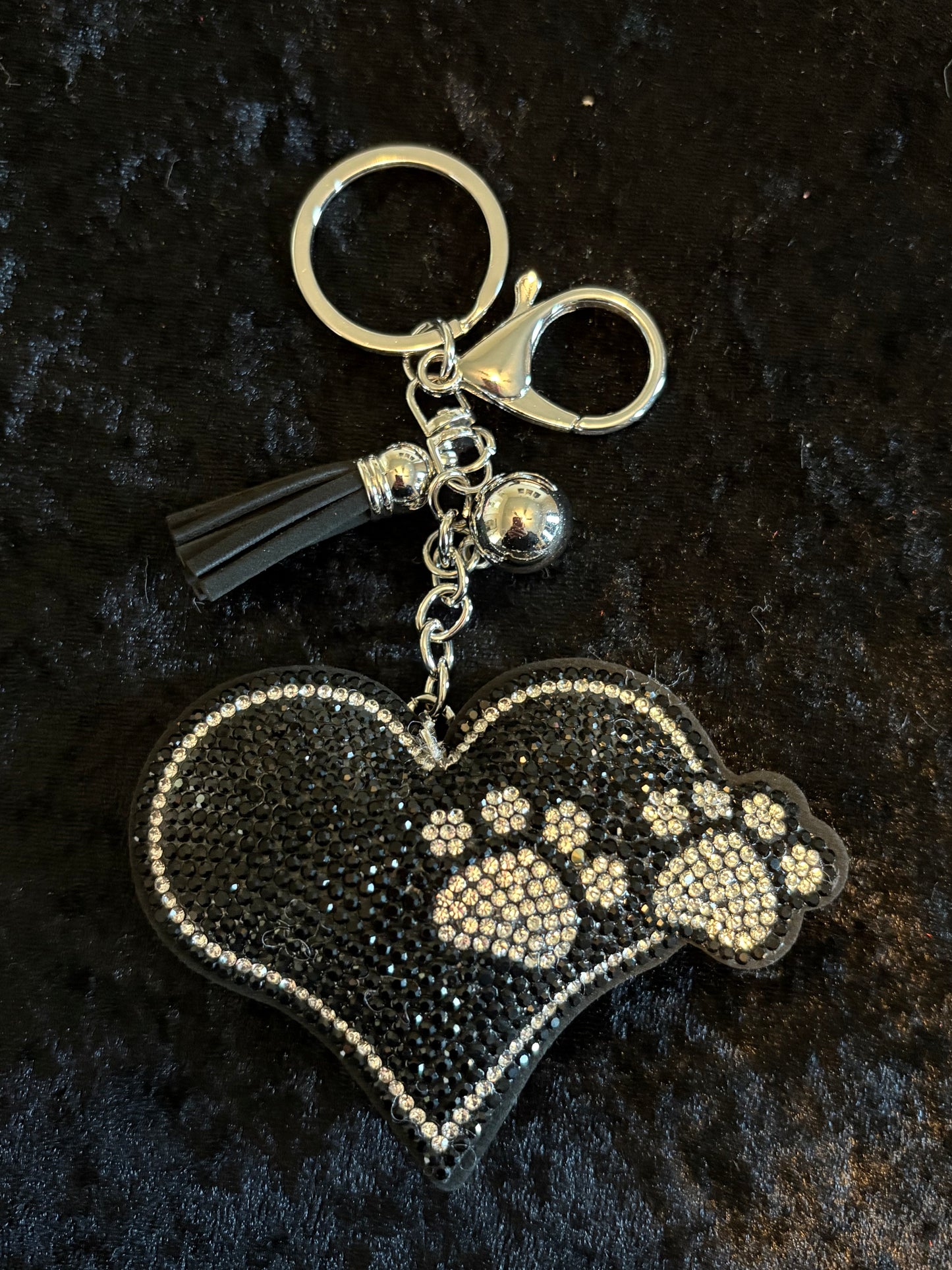 Pawfect Sparkle Heart Keychain