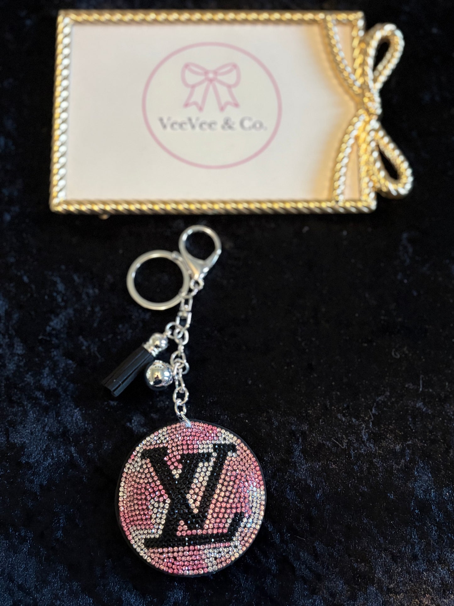 Twinkle Monogram Puffer Keychain