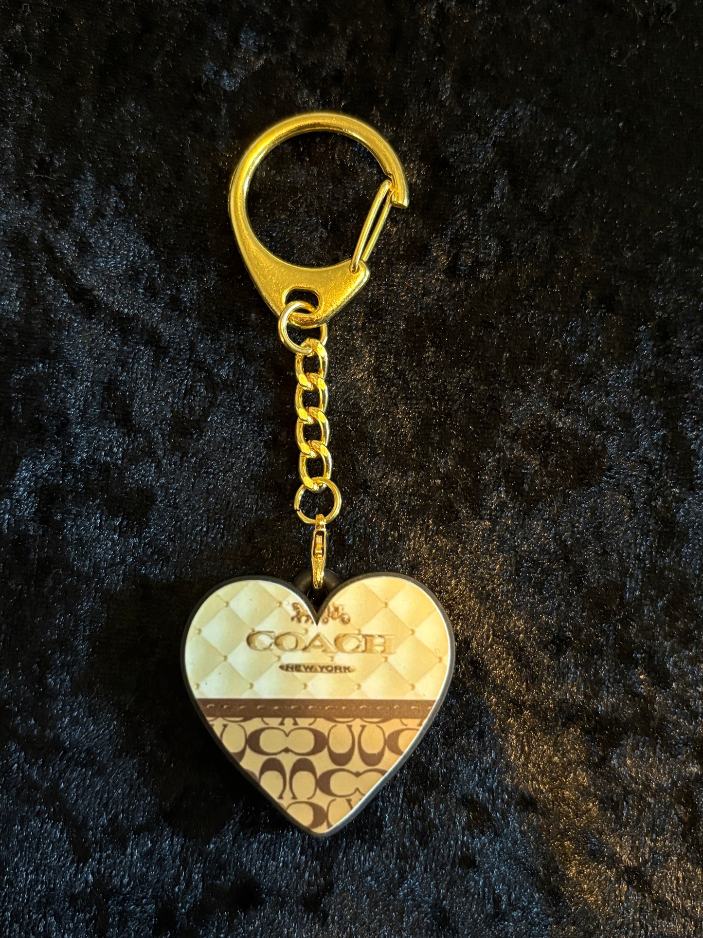 Heart Keychain Collection – Boutique Floral & Signature Styles | Double-Sided Charm with Gold Clasp