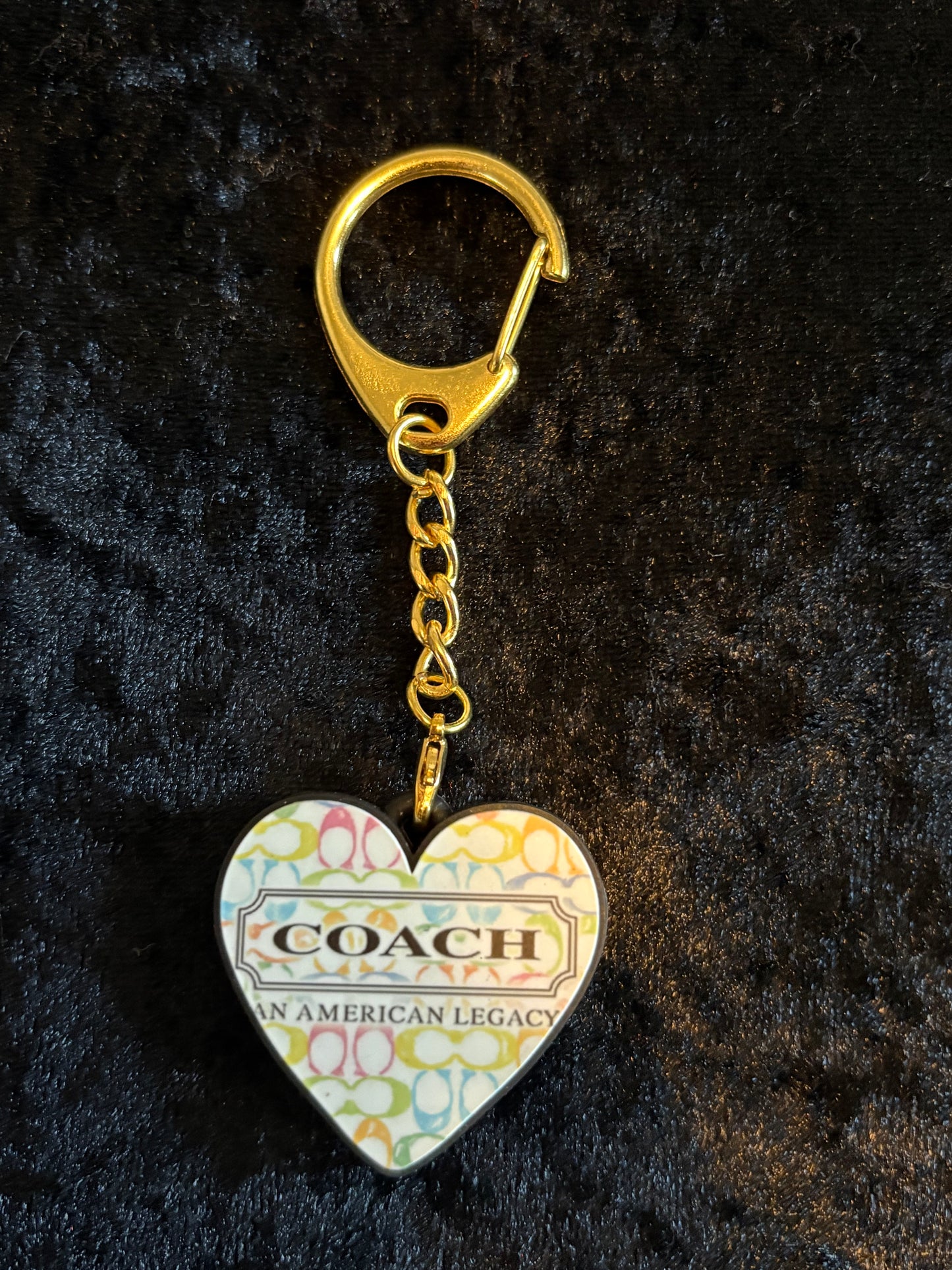 Heart Keychain Collection – Boutique Floral & Signature Styles | Double-Sided Charm with Gold Clasp