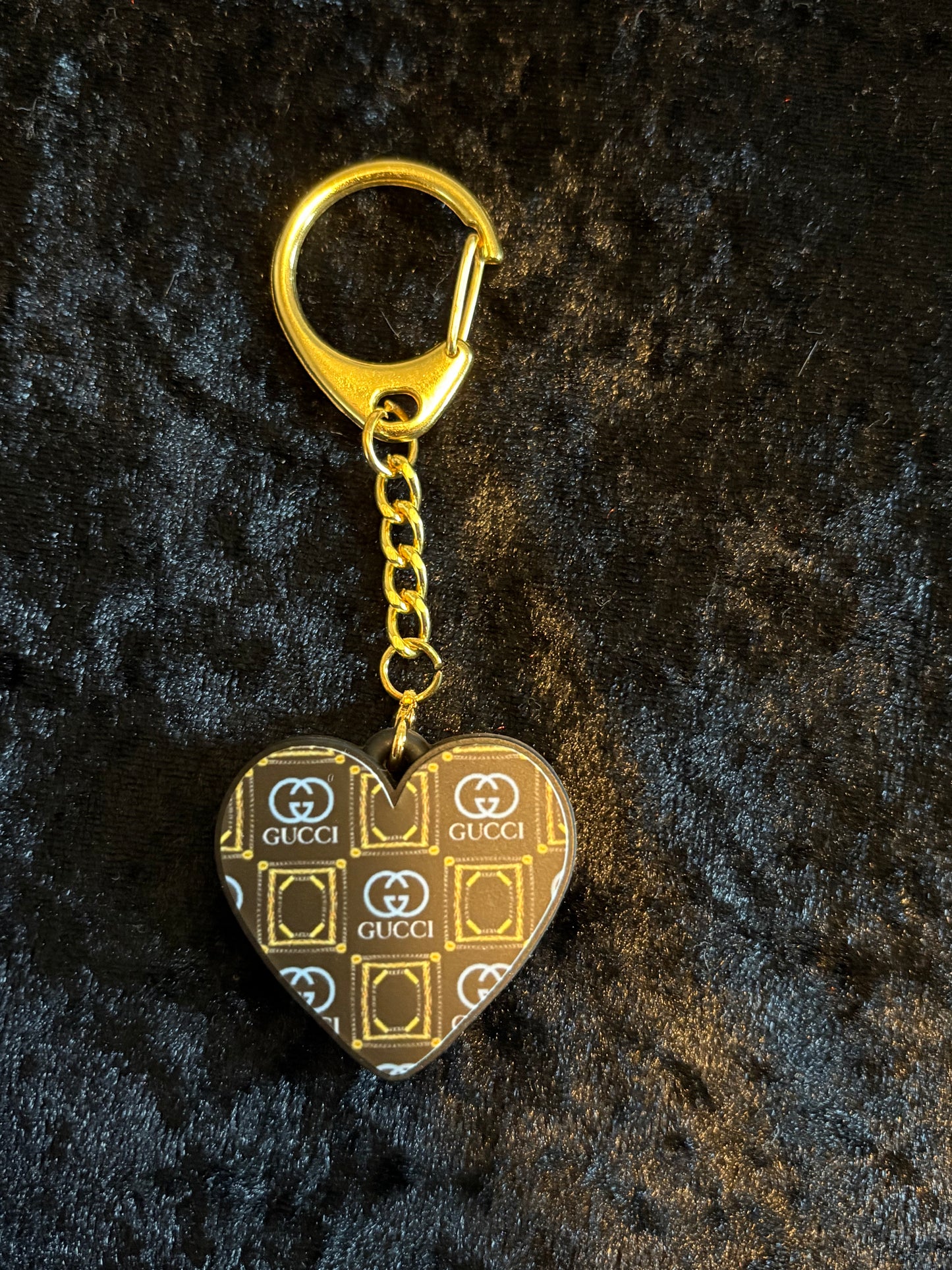 Heart Keychain Collection – Boutique Signature Styles | Double-Sided Charm with Gold Clasp
