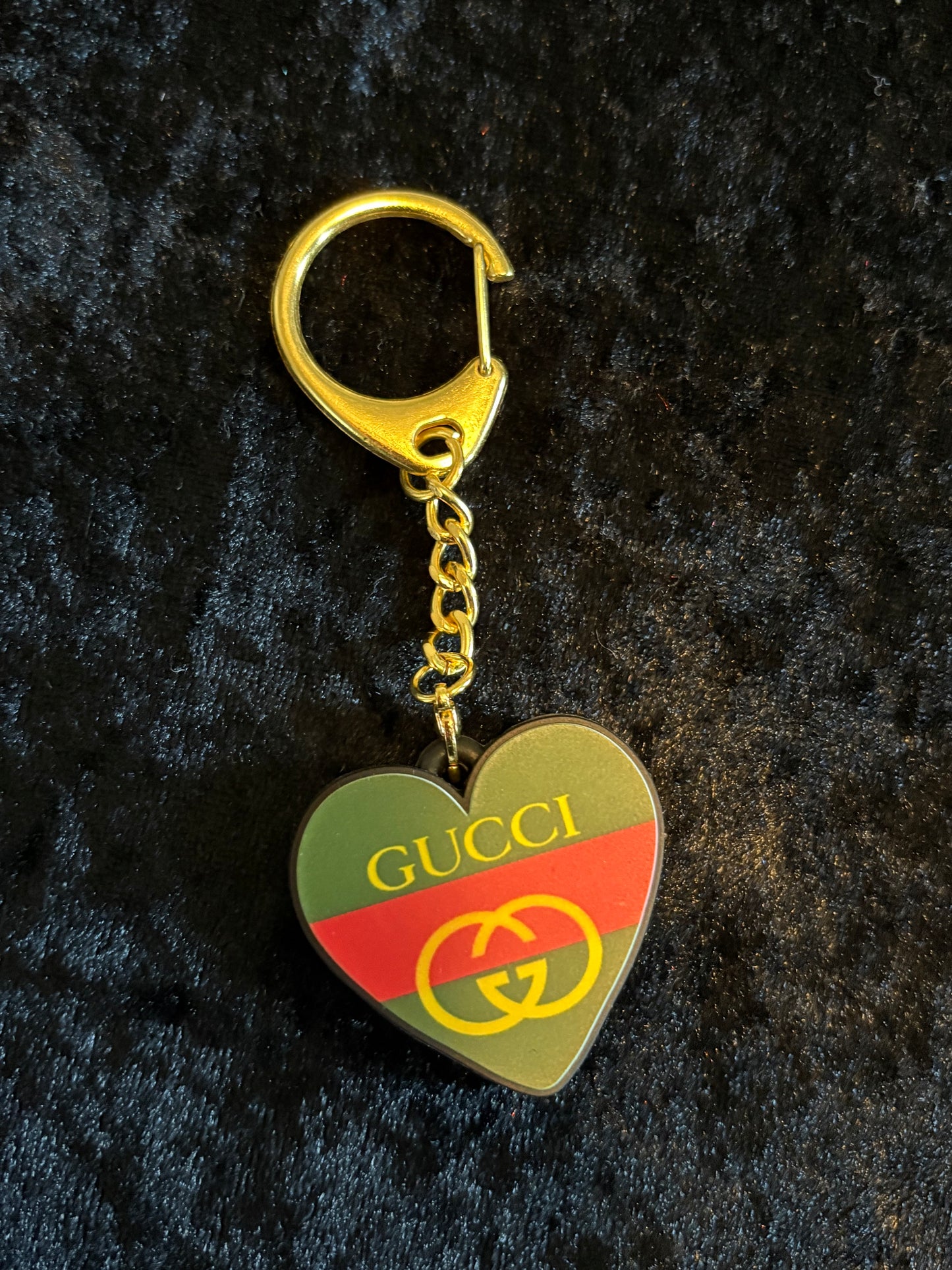 Heart Keychain Collection – Boutique Signature Styles | Double-Sided Charm with Gold Clasp