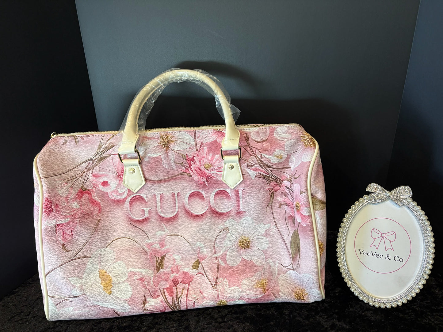 Blossom Travel Duo – Floral Luxe Duffle & Tote Set ✨