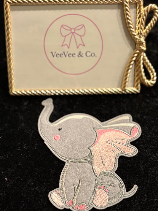 Sweet Safari Elephant Iron-On Patch