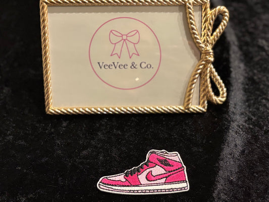Pink High Top Two-Tone Sweetness Sneaker Iron-On Patch