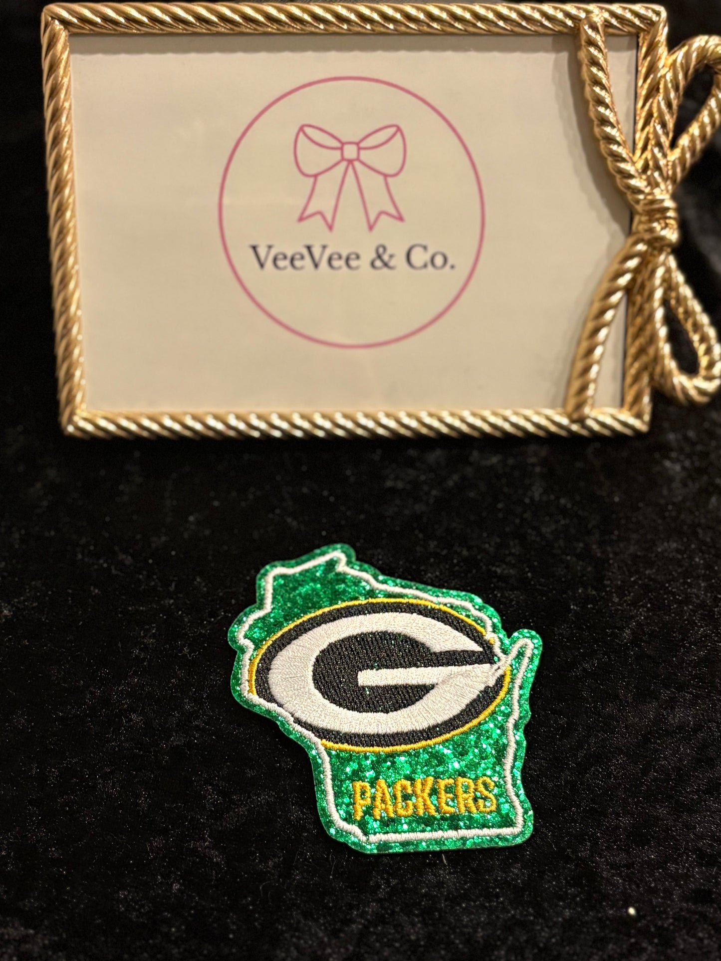 Girly Team Spirit Drip ~ NFL Glam Sparkle Iron-On Patches