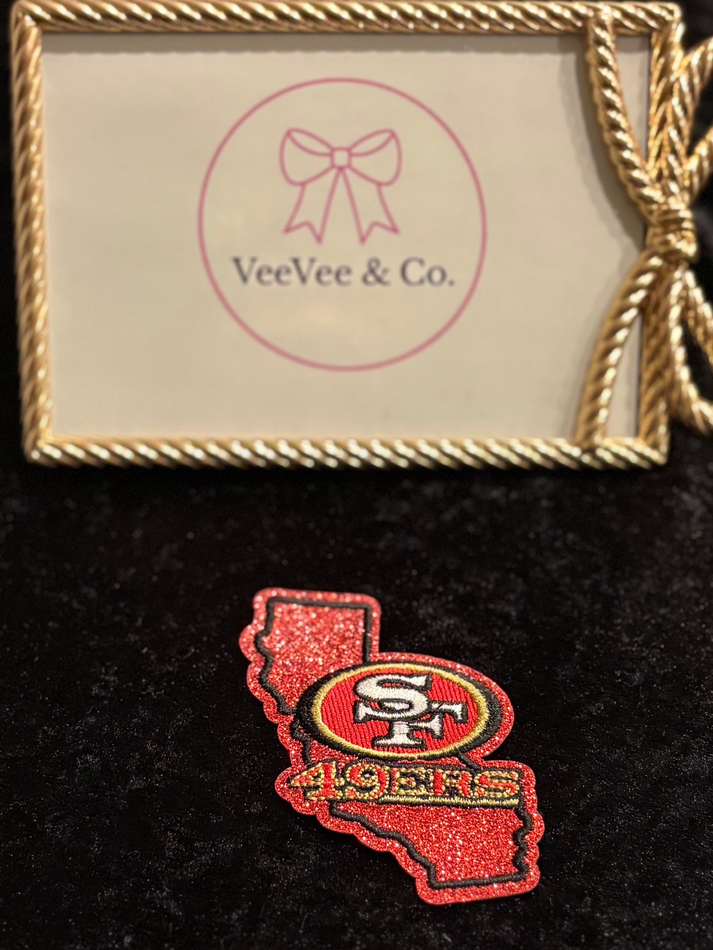 Girly Team Spirit Drip ~ NFL Glam Sparkle Iron-On Patches