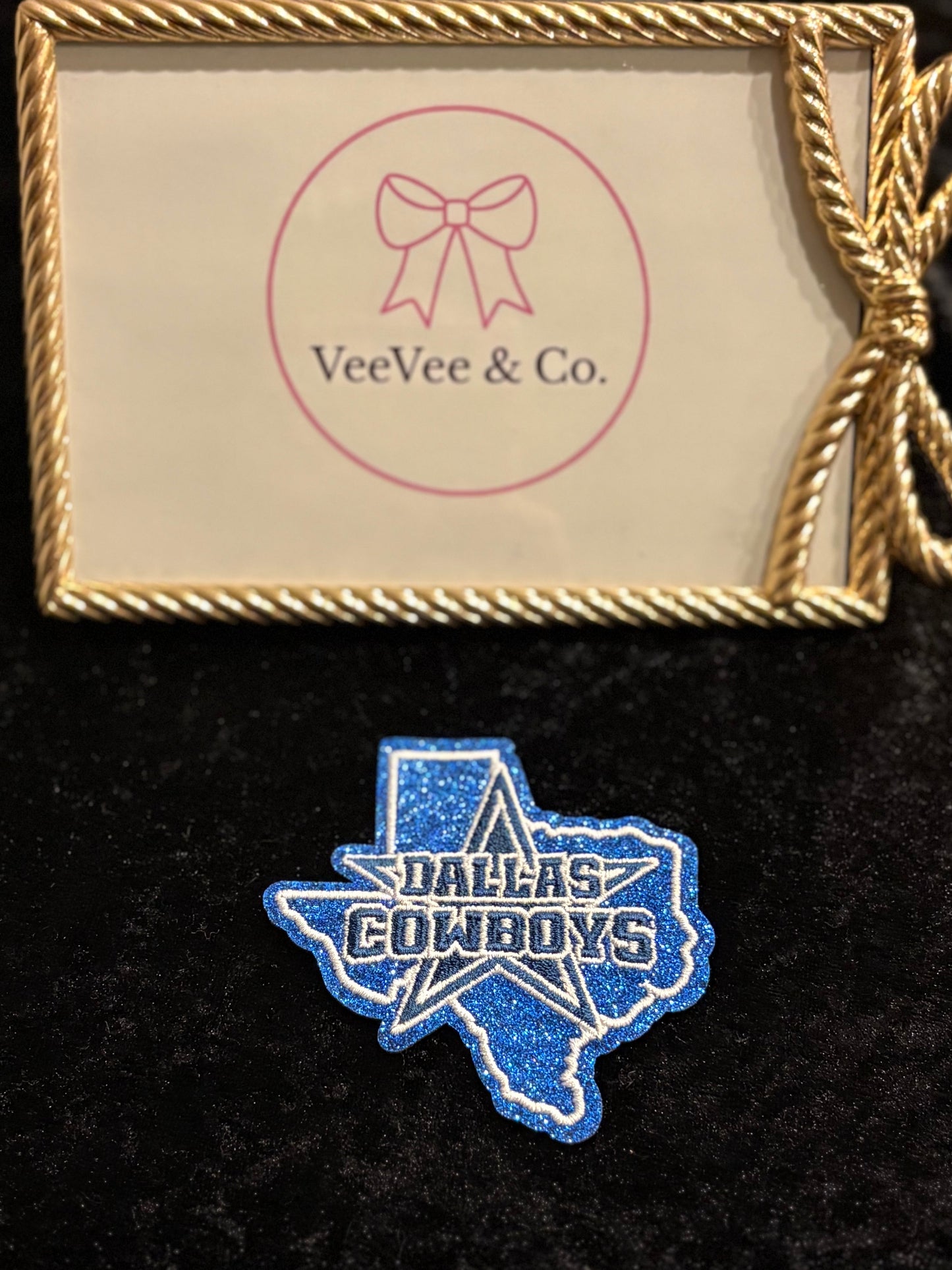 Girly Team Spirit Drip ~ NFL Glam Sparkle Iron-On Patches