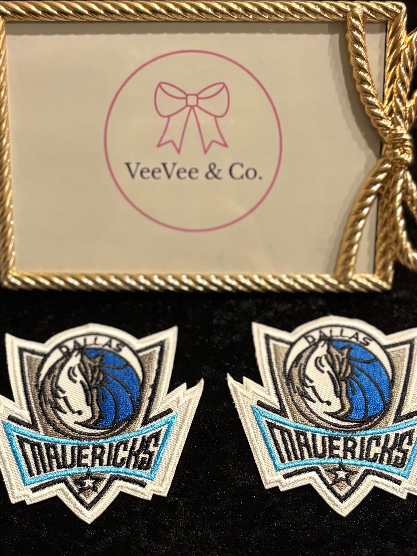 Courtside Cutie Mavericks Logo Iron-On Patches (Set of 2)