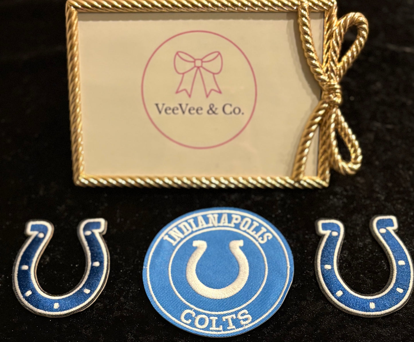 Colts Cutie Patch Bundle Horseshoe + Logo Iron-On (Set of 3)
