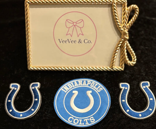 Colts Cutie Patch Bundle Horseshoe + Logo Iron-On (Set of 3)