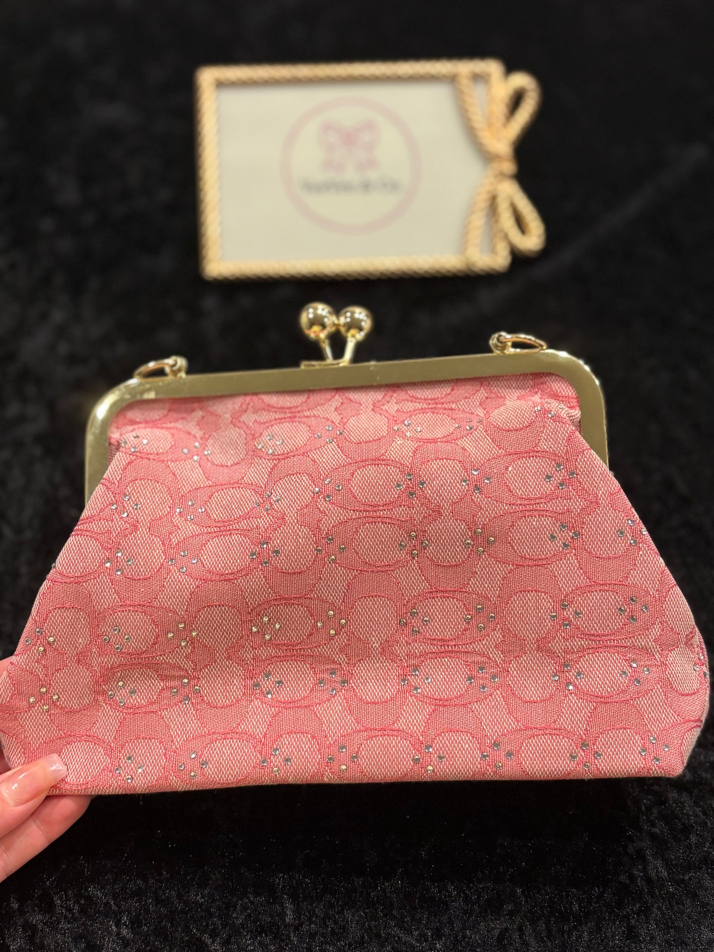Sparkle Babe Kiss Lock Clutch