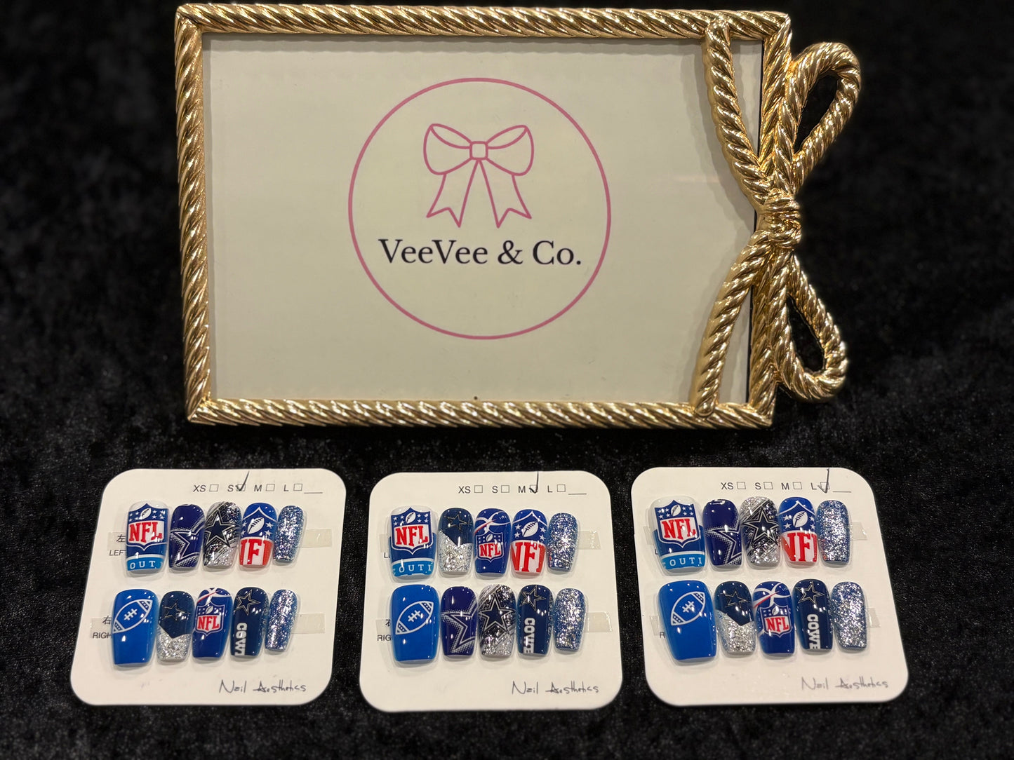 America’s Sweetheart Game Day Nails