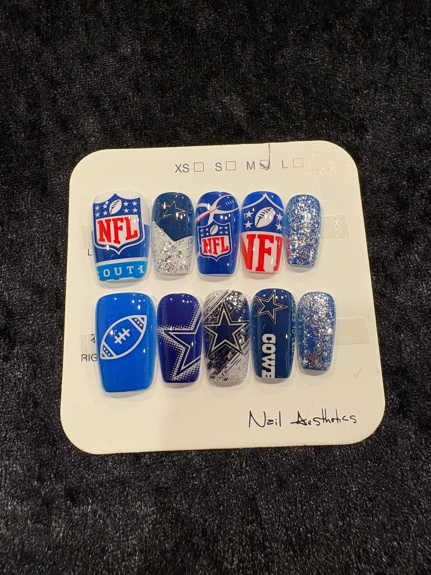 America’s Sweetheart Game Day Nails
