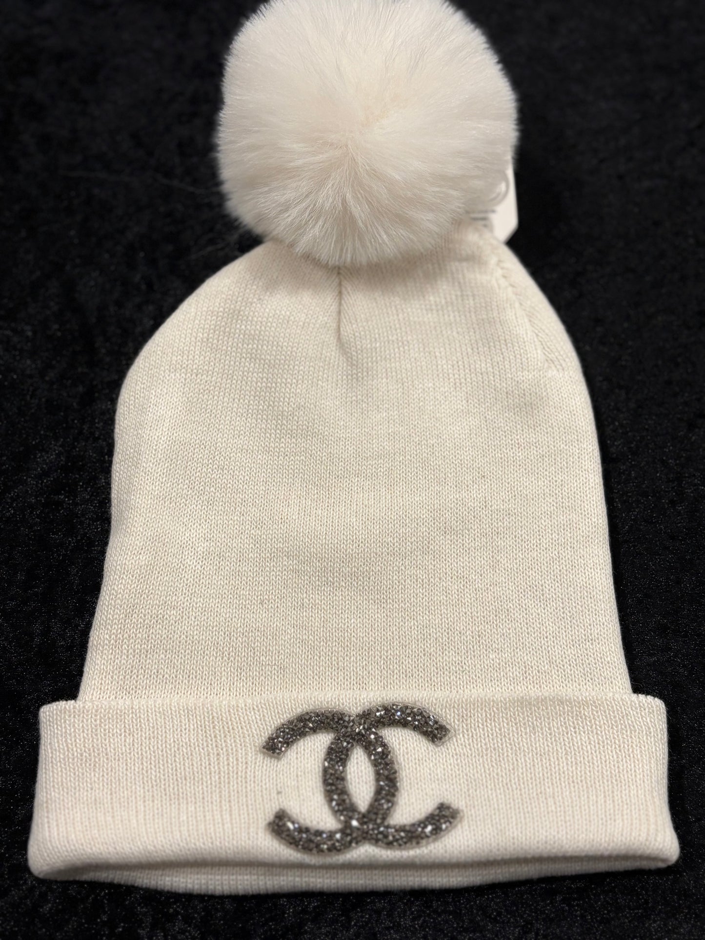 Snow Bunny Rhinestone Beanie