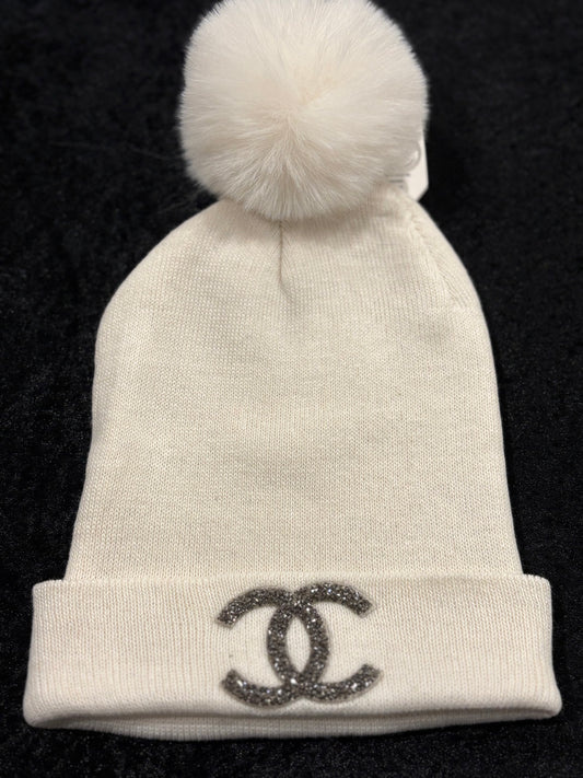 Snow Bunny Rhinestone Beanie