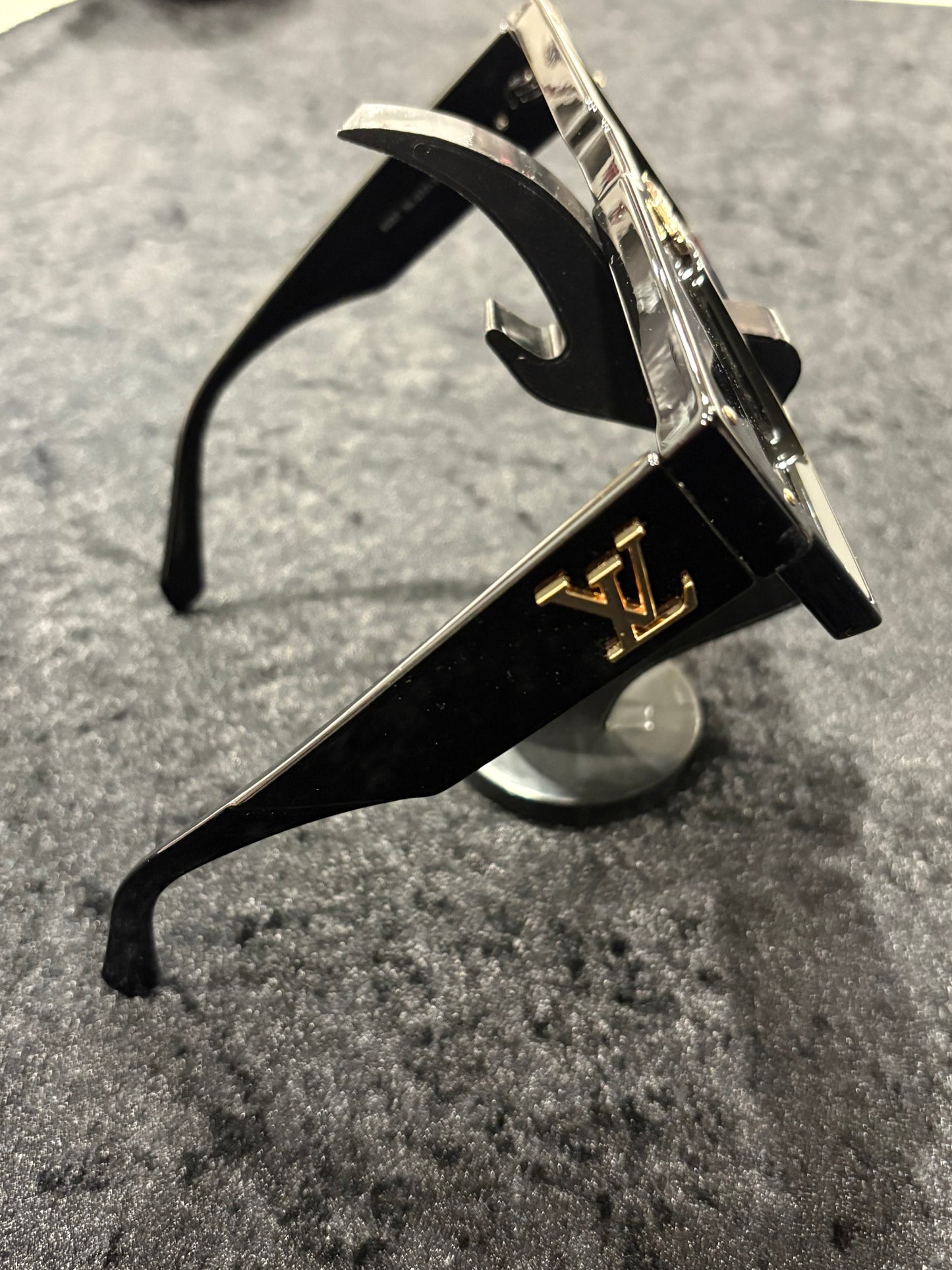 Monogram Mirrored Sunnies | Luxe Black Statement Shades