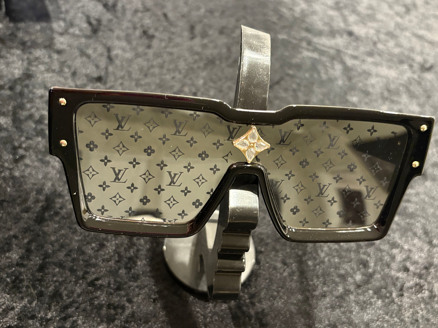 Monogram Mirrored Sunnies | Luxe Black Statement Shades