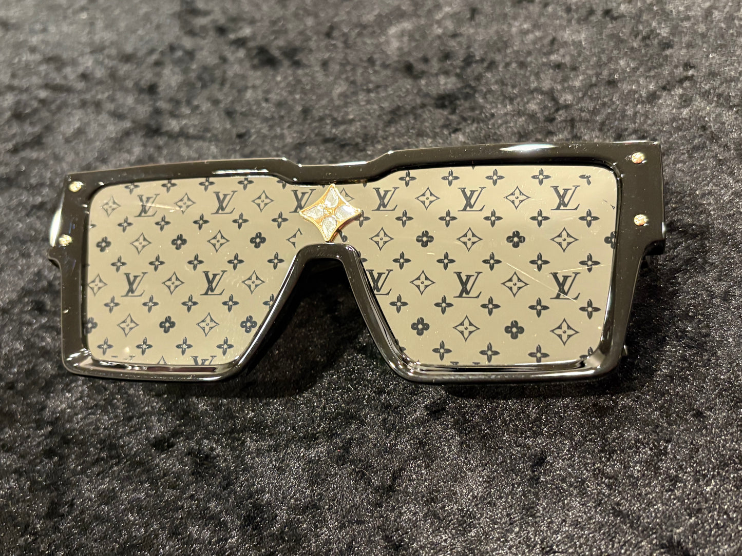 Monogram Mirrored Sunnies | Luxe Black Statement Shades