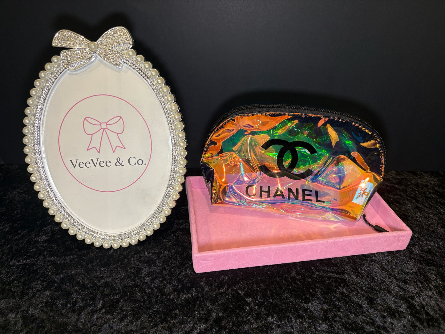 Holographic Glam Beauty Pouch