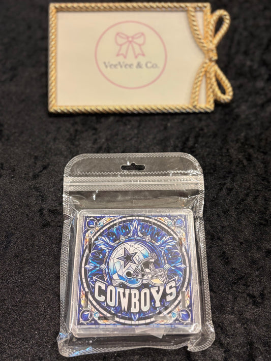 Stained Glass Cowboys Desk Pen Holder