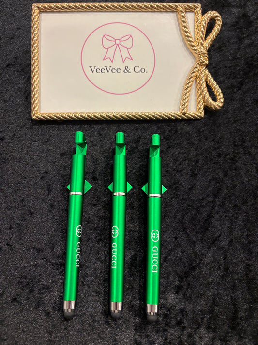 Bright Emerald Luxe Pen Set – Green Luxe Writing Pens (3 Pack)