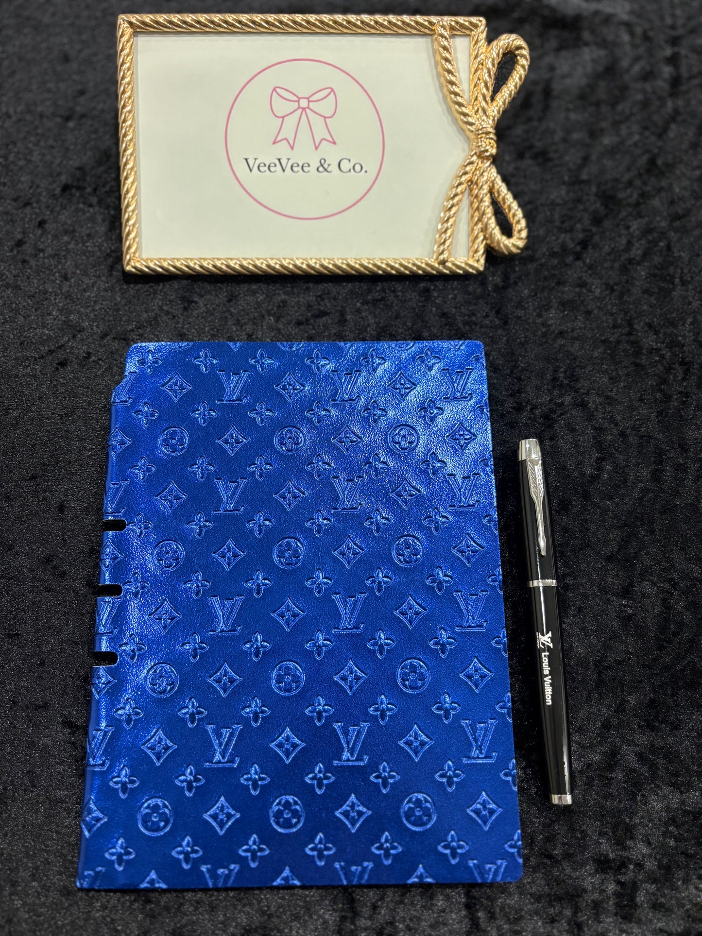 Royal Luxe Metallic Blue Notebook & Pen Set