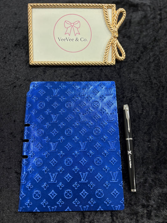 Royal Luxe Metallic Blue Notebook & Pen Set