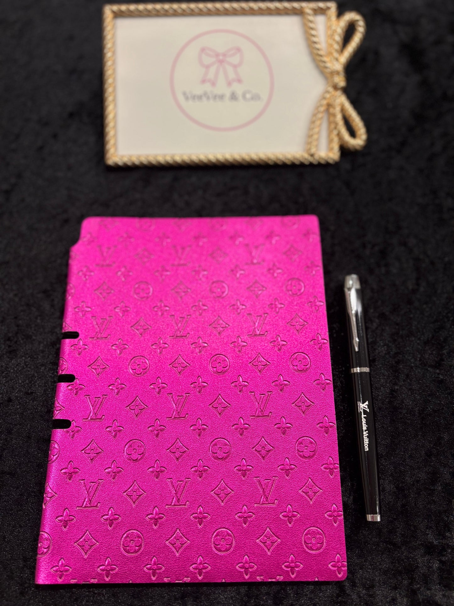 Fuchsia Metallic Luxe Notebook & Pen Set