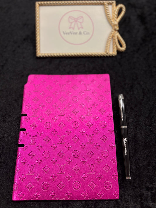 Fuchsia Metallic Luxe Notebook & Pen Set