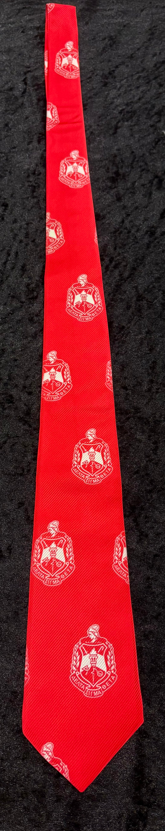 Delta Sorority Signature Tie – Red & Cream Variants | Sisterhood Style Essential