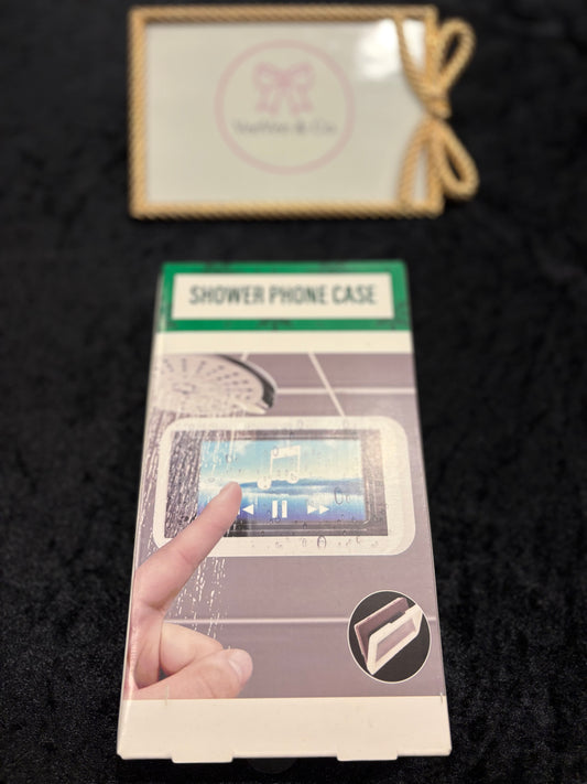 Sleek White Waterproof Shower Phone Holder