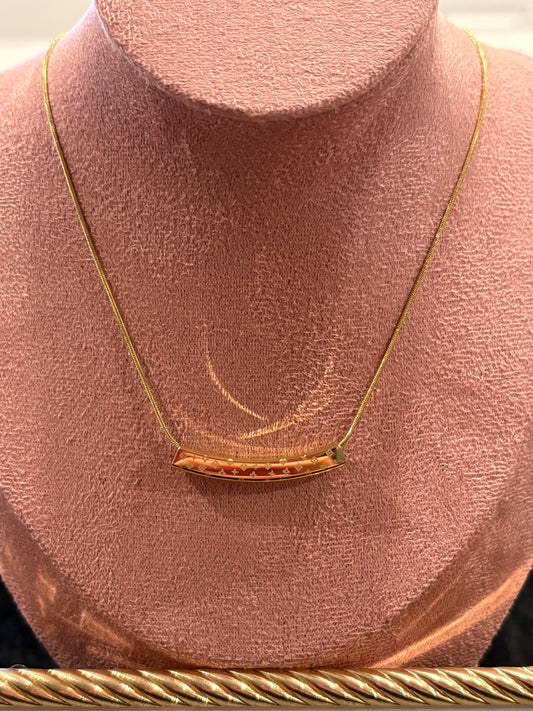 Gold Luxe Monogram Bar Necklace