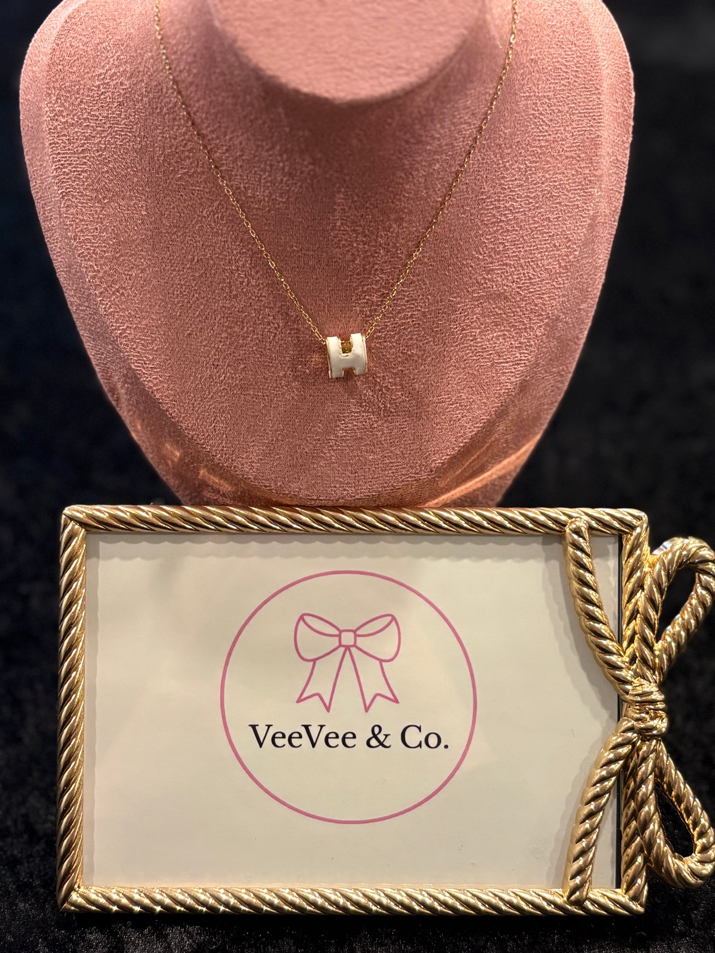Ivory Icon “H” Pendant Necklace