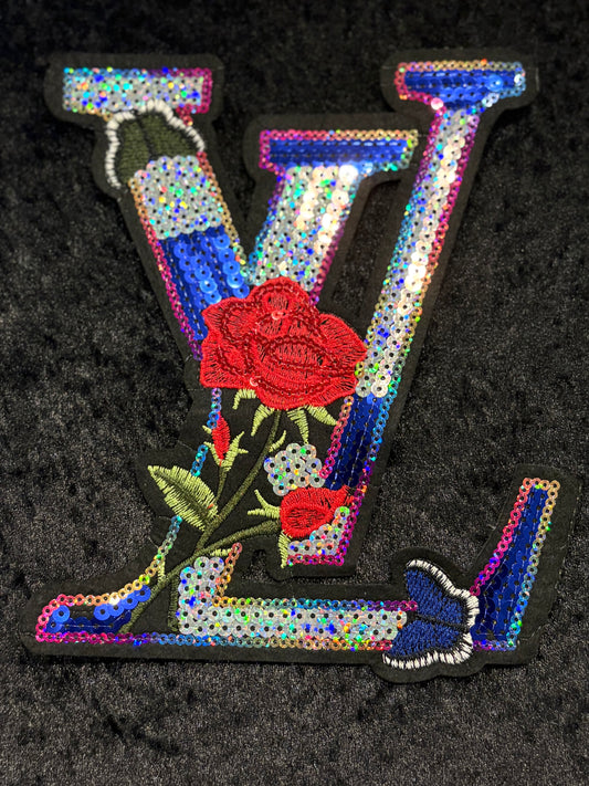 Enchanted Rose Sequin Iron-On Patch