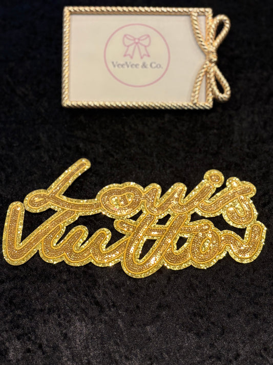 Golden Icon Sequin Iron-On Patch