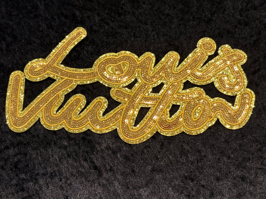 Golden Icon Sequin Iron-On Patch