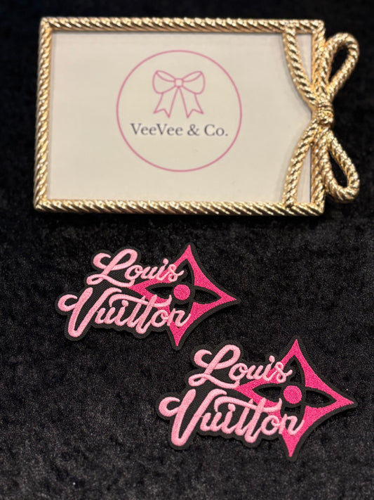 Pink Aesthetic Monogram Iron-On Patch Set