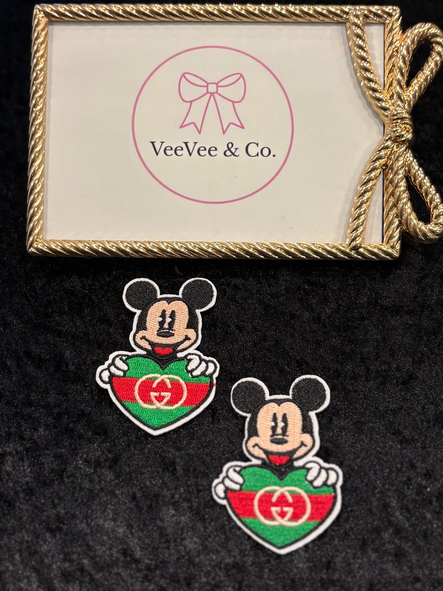 Luxe Monogram Mickey Iron-On Patch Set