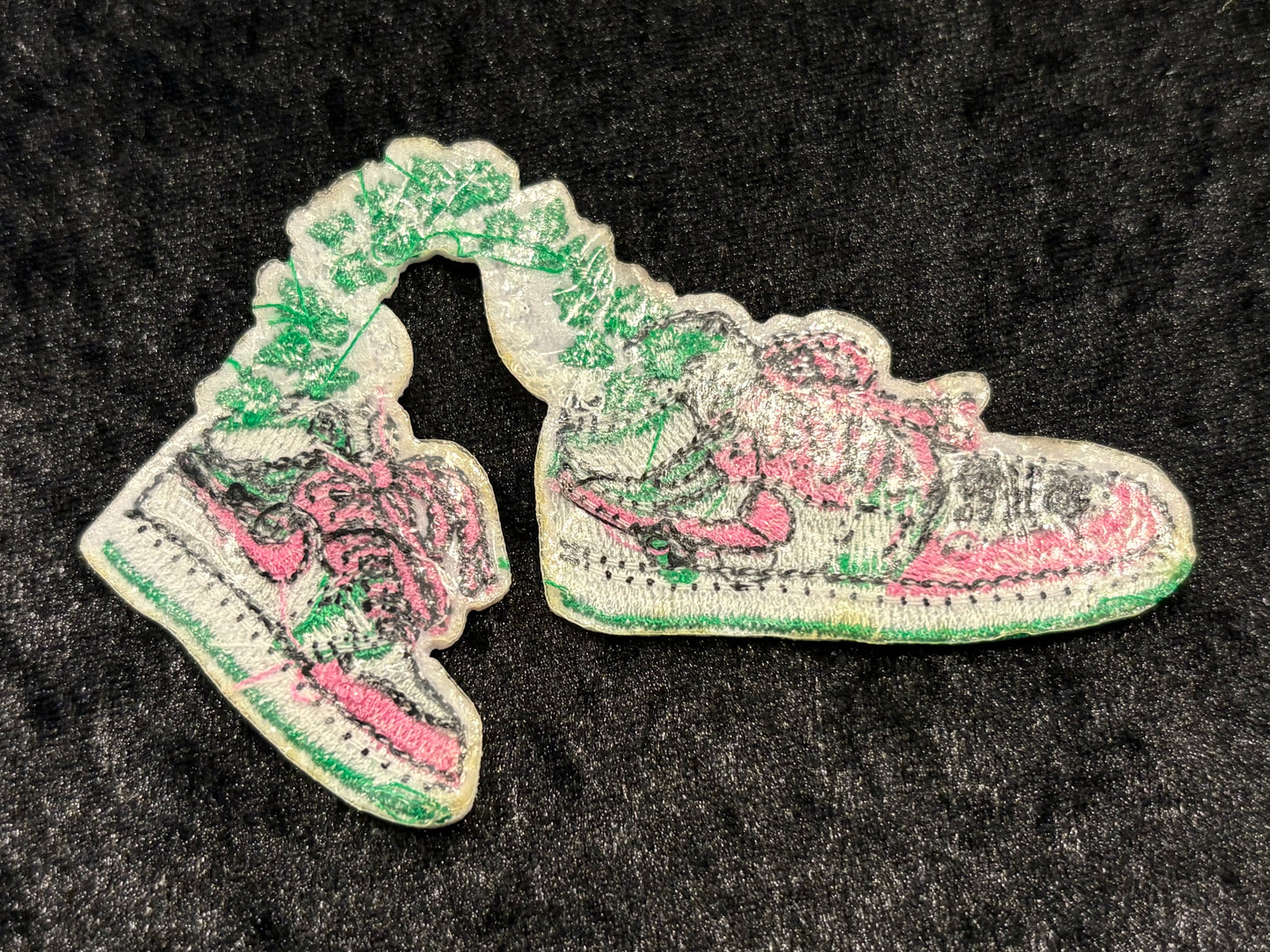 Floral Vine Sneaker Iron-On Patch