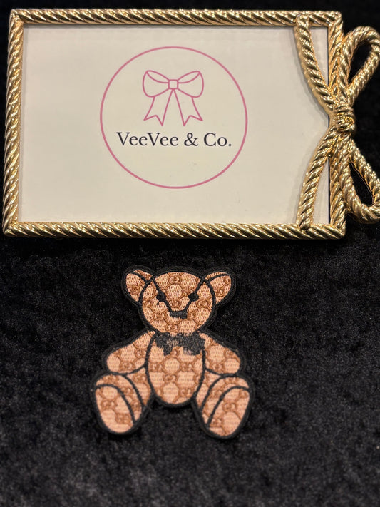 Cute Monogram Bear Iron-On Patch