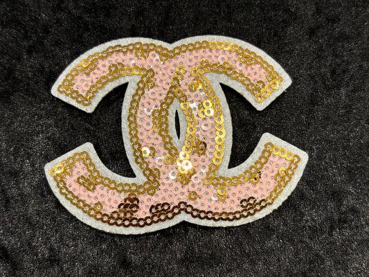 Pink Glam Sequin Cheetah Iron-On Patch