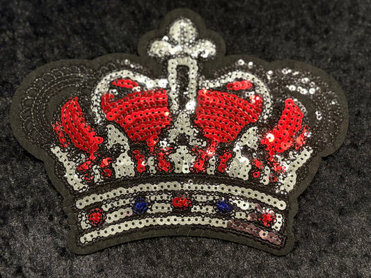 Regal Spark Crown Sequin Iron-On Patch