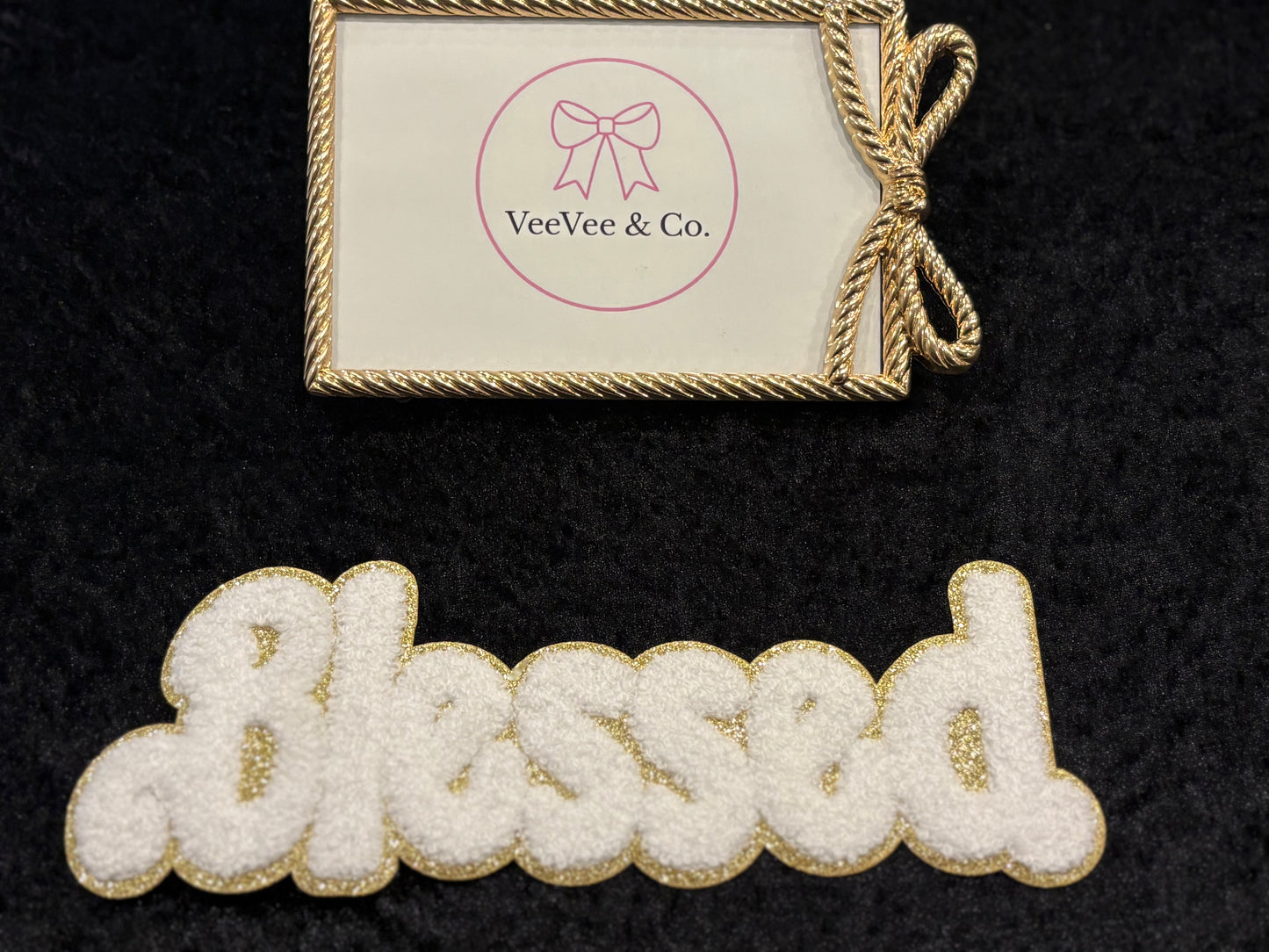 Golden Grace “Blessed” Iron-On Patch