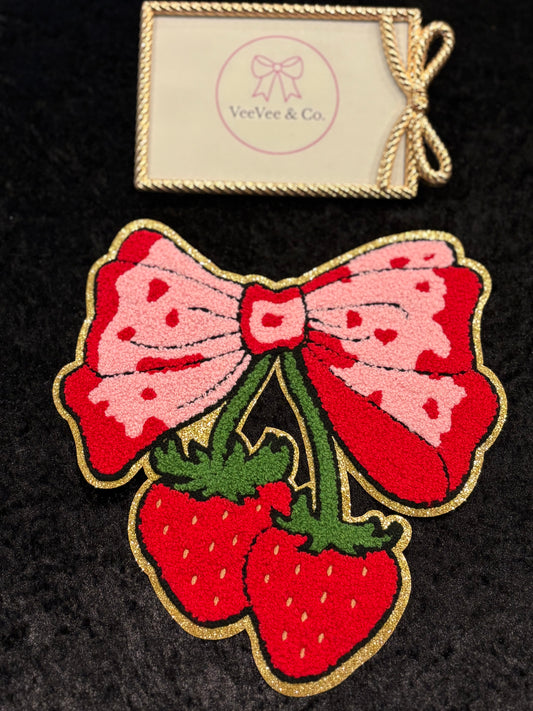 Sugar Rush Strawberry Iron-On Patch