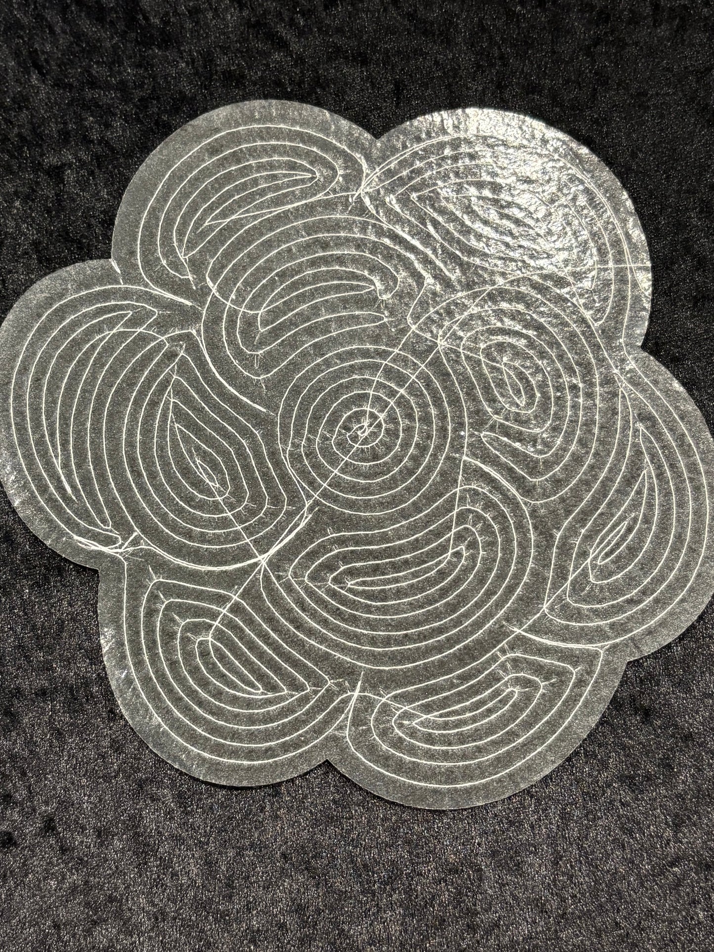 Midnight Bloom Sequin Iron-On Patch