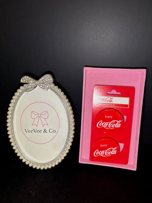 Pop Open Your Style: Cute Cola Magnetic Bag Clip Set (2pc)