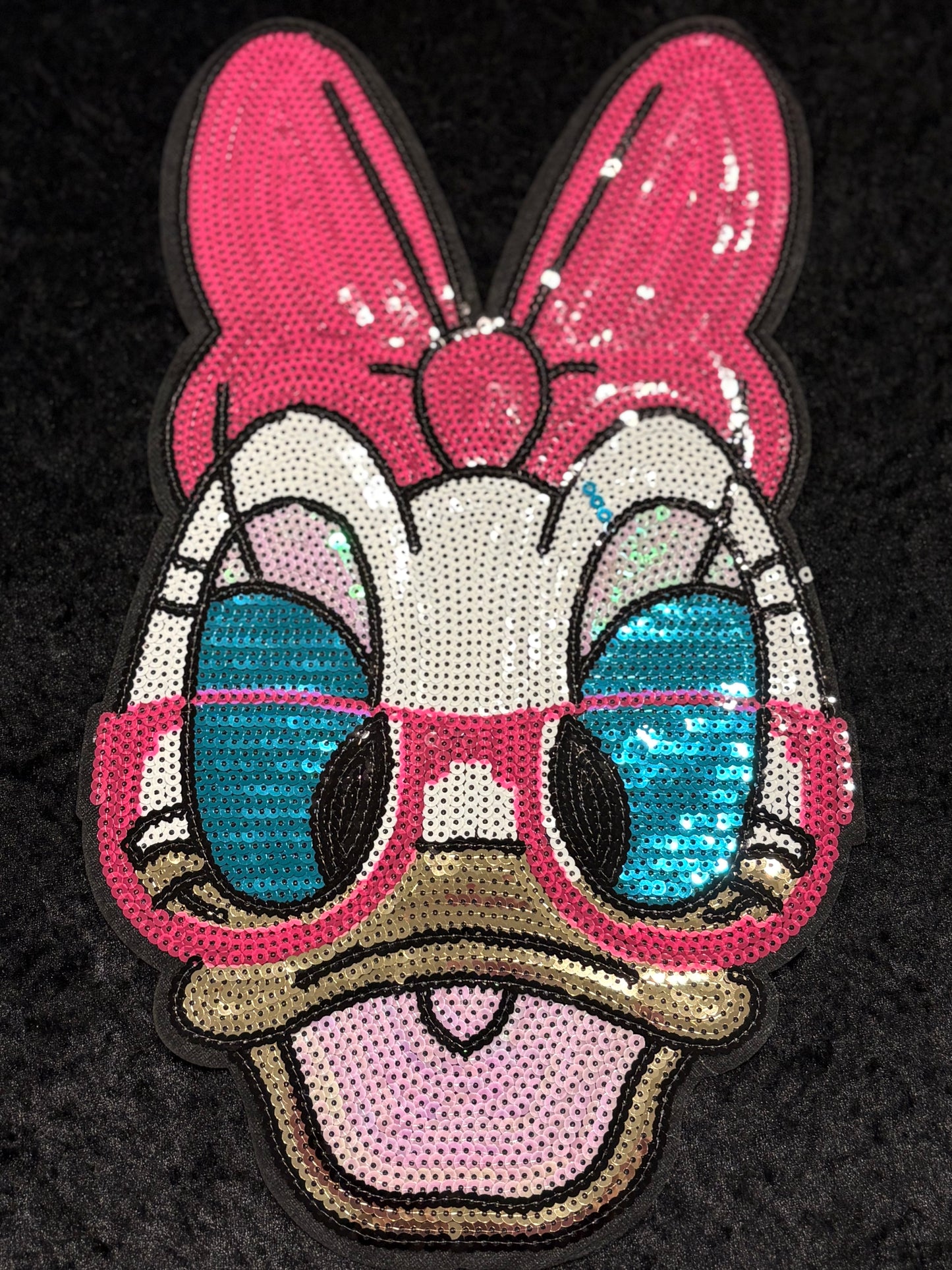 Daisy Diva XL Sequin Iron-On Patch