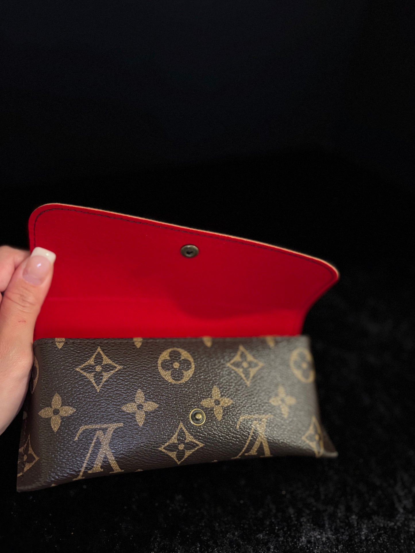 Monogram Sunnies Pouch | Red Velvet Eyewear Case