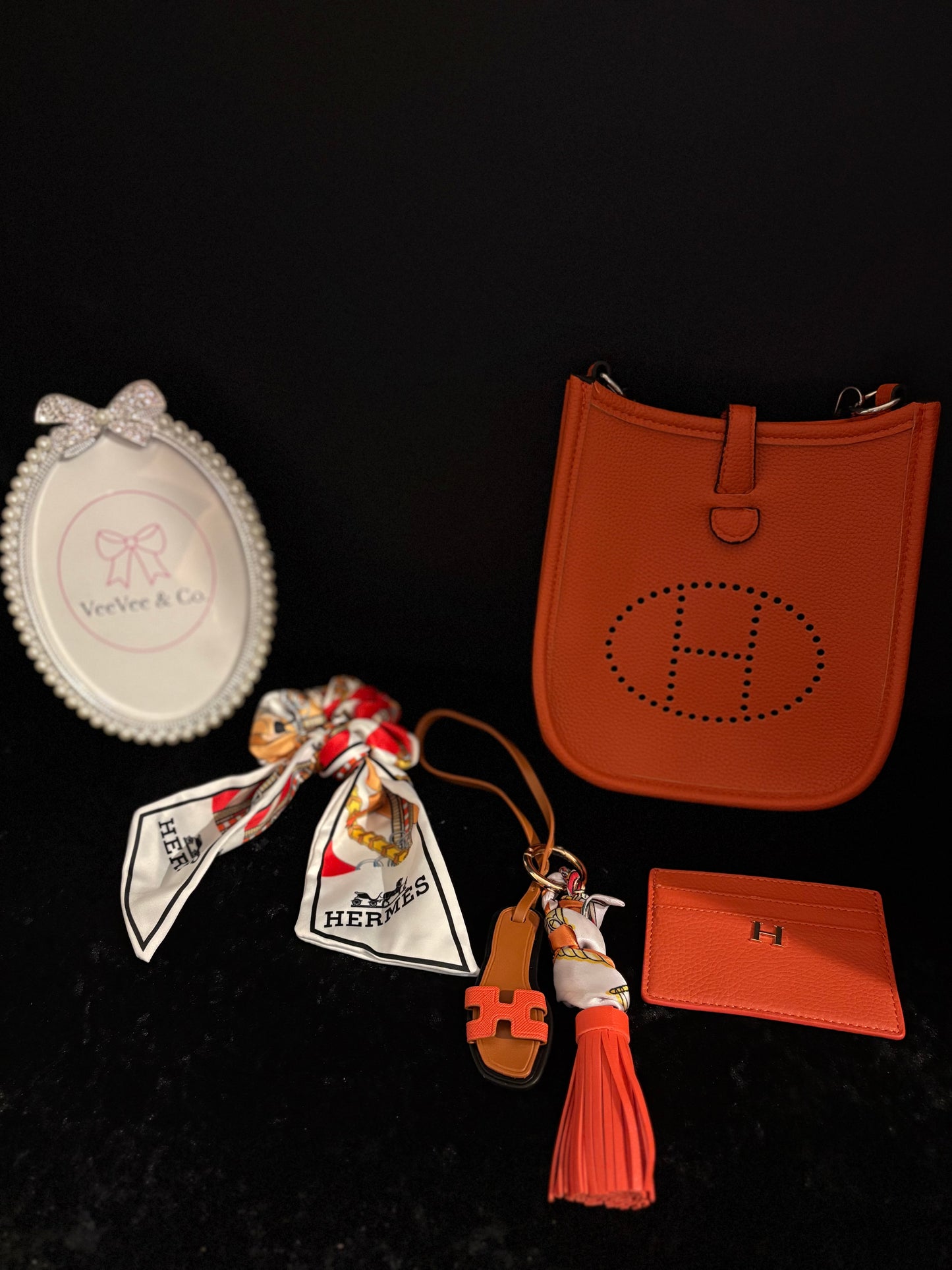 Orange Crush Accessory Set | 4pc Crossbody Bag Bundle
